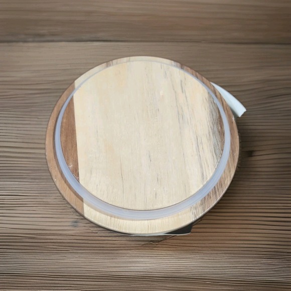 Crofton Stoneware Sugar  Canister with Wooden Seal Lid - Picture 6 of 7